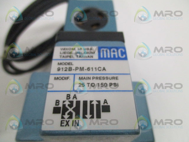 MAC 912B-PM-611CA SOLENOID VALVE *NEW IN BOX*