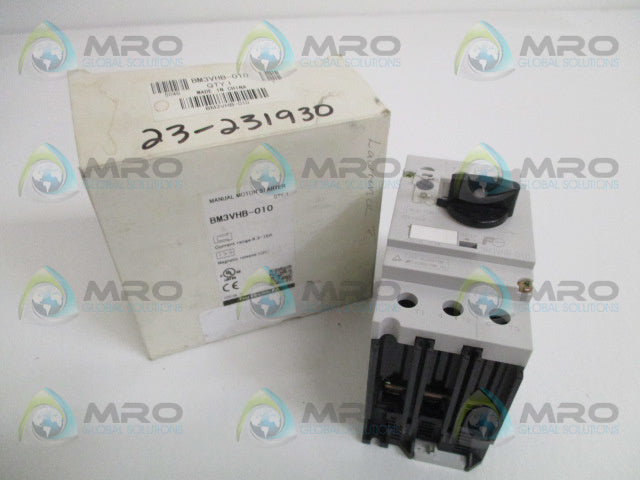 FUJI ELECTRIC BM3VHB-010 MANUAL MOTOR STARTER 6.3-10A *NEW IN BOX*
