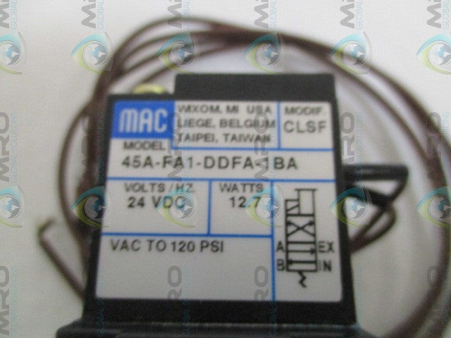 MAC 45A-FA1-DDFA-1BA SOLENOID VALVE *NEW IN BOX*