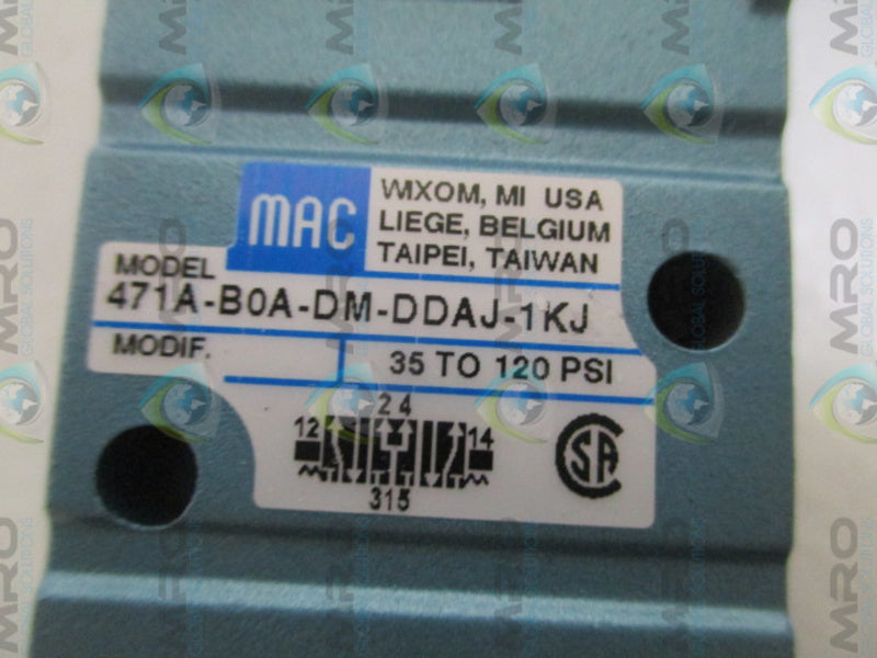 MAC 471A-B0A-DM-DDAJ-1KJ SOLENOID VALVE *USED*