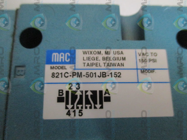 MAC 821C-PM-501JB-152 SOLENOID VALVE *NEW IN BOX*
