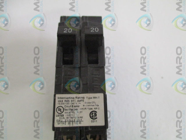 MURRAY MP2020 CIRCUIT BREAKER 20-20A *USED*