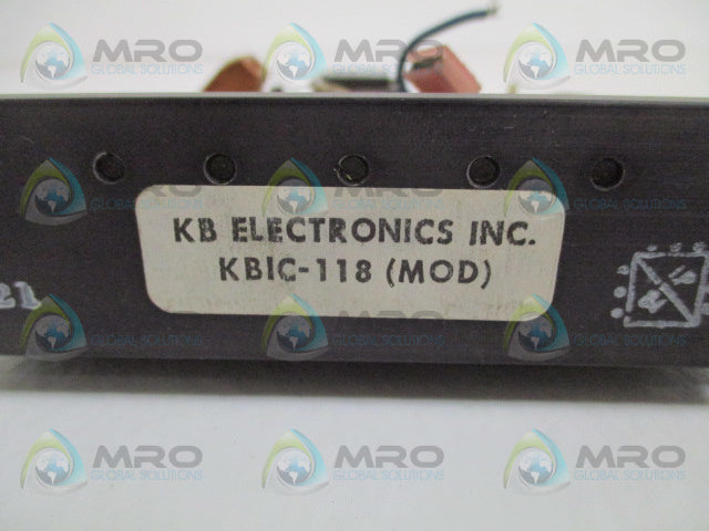KB ELECTRONICS KBIC-118 (MOD) DC MOTOR SPEED CONTROL (REMANUFACTURED) *USED*