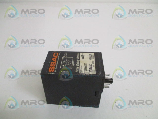 SSAC TDMB411 TIME DELAY RELAY 120VAC *USED*