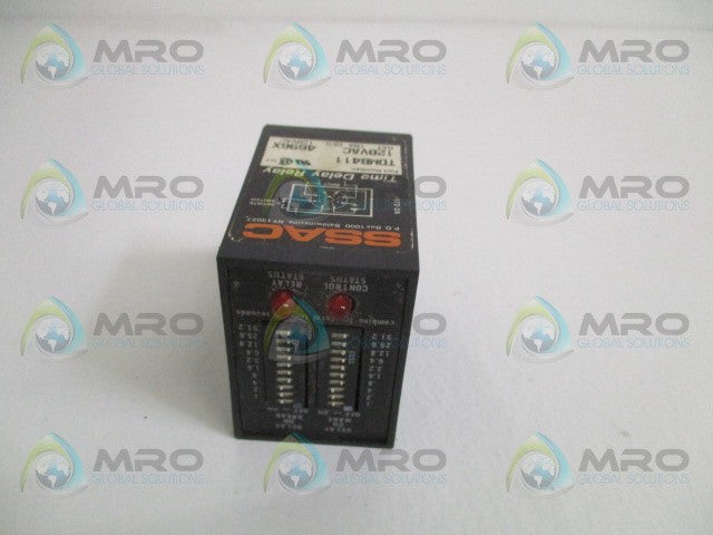 SSAC TDMB411 TIME DELAY RELAY 120VAC *USED*