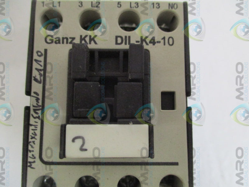 GANZKK DIL-K4-10 CONTACTOR 230V *USED*