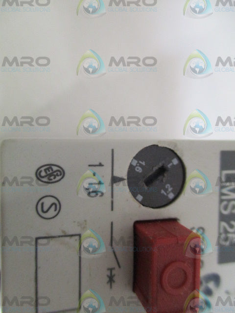 LOVATO LMS25 MANUAL MOTOR PROTECTOR 1-1.6A *USED*
