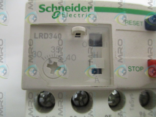 SCHNEIDER LRD340 THERMAL OVERLOAD RELAY 30-40A *USED*