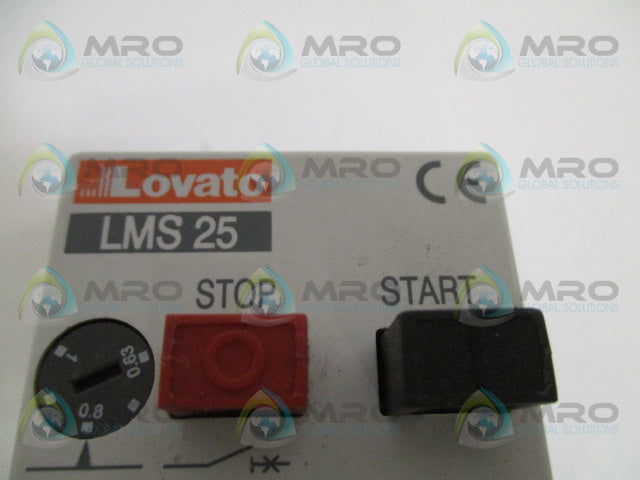 LOVATO LMS25 MANUAL MOTOR PROTECTOR 0.63-1A *USED*