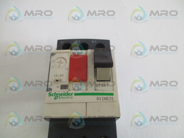 SCHNEIDER GV2ME20 MANUAL MOTOR STARTER 13-18A *USED*