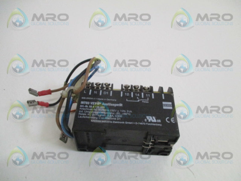 KRIWAN INT69 VSY-II 52A125S33 PROTECTION MODULE *USED*
