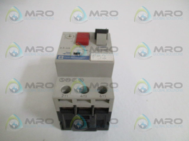 TELEMECANIQUE GV2-M08 MANUAL MOTOR STARTER 2.5-4A*USED*