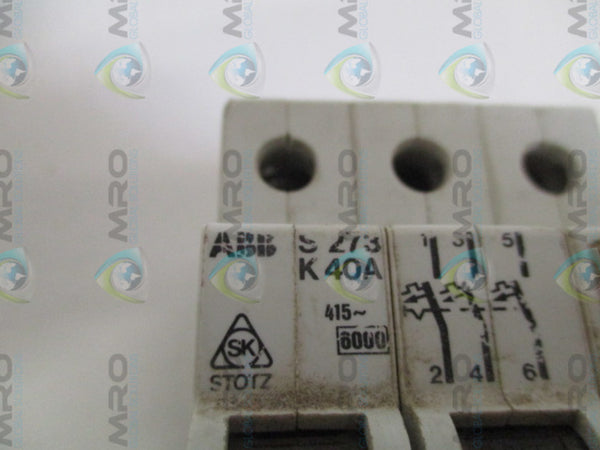 ABB S273-K40A CIRCUIT BREAKER 40A (AS PICTURED)  UNMP
