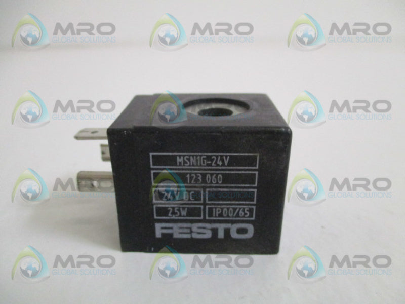 FESTO MSN1G-24V SOLENOID COIL 24VDC  UNMP