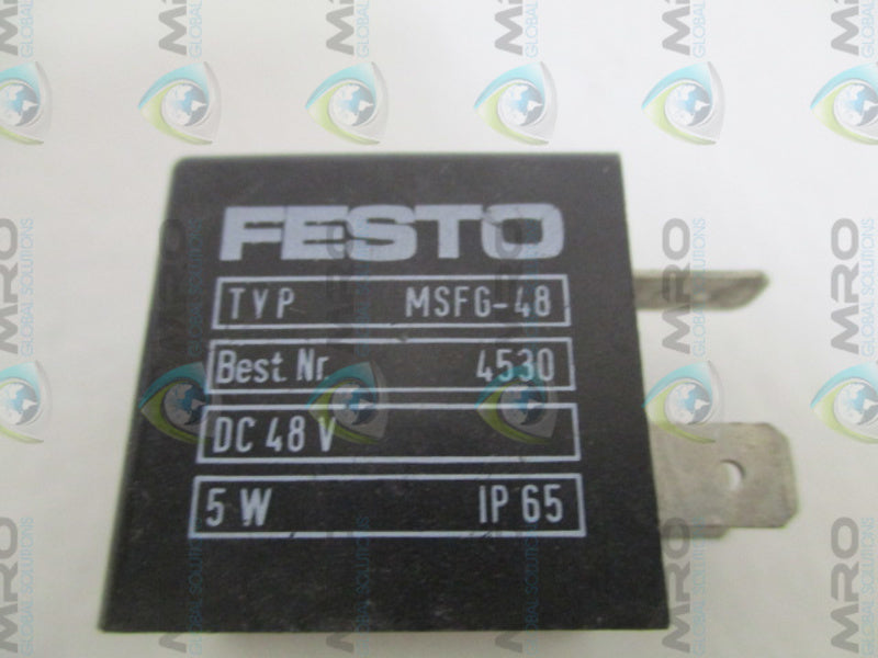 FESTO MSFG-48 SOLENOID COIL 48VDC  UNMP