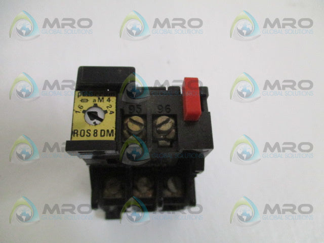 PETERCEM R0S8DM OVERLOAD RELAY 1.6-2.4A *USED*
