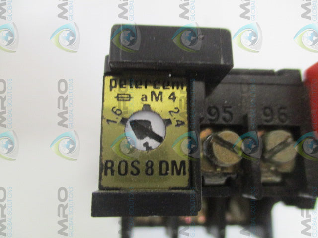 PETERCEM R0S8DM OVERLOAD RELAY 1.6-2.4A *USED*