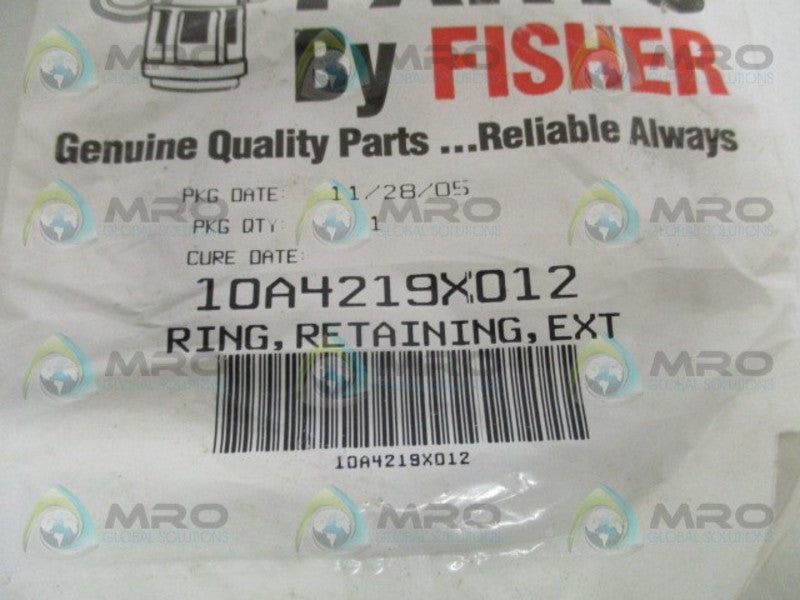 FISHER 10A4219X012 EXT RETAINING RING * NEW IN ORIGINAL PACKAGE *