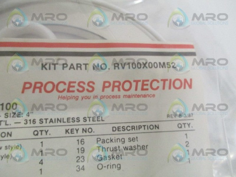 FISHER RV100X00M52 REPAIR KIT *NEW NO BOX*