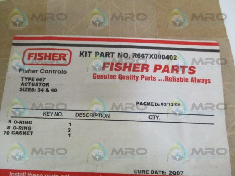 FISHER R667X000402 REPAIR KIT * NEW IN ORIGINAL PACKAGE *