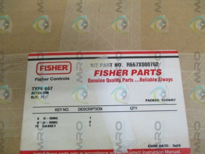 FISHER R667X000762 ACTUATOR REPAIR KIT * NEW IN ORIGINAL PACKAGE *