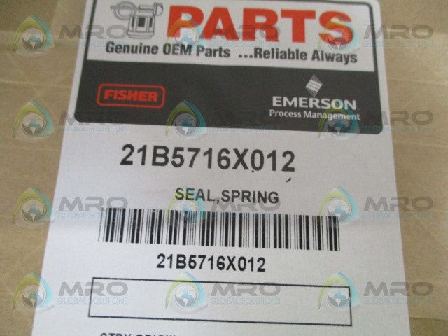 FISHER 21B5716X012 SPRING SEAL * NEW IN ORIGINAL PACKAGE *