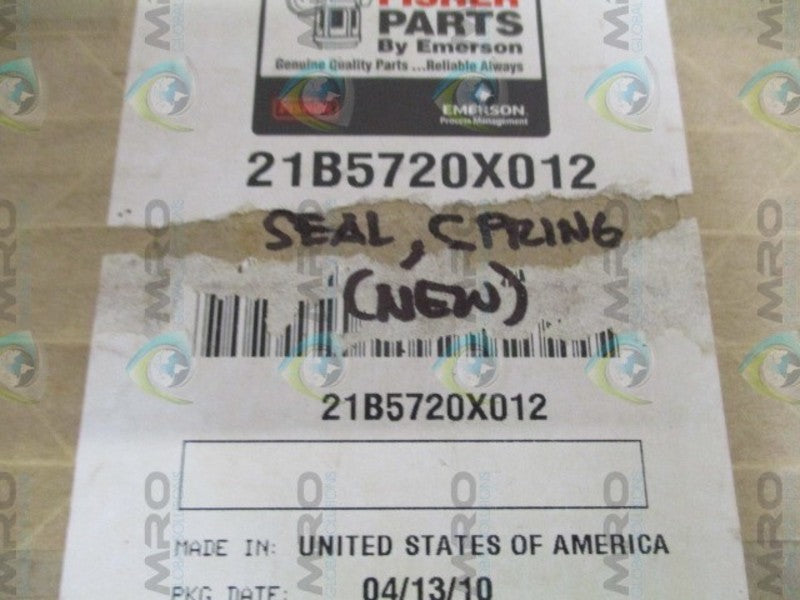 FISHER 21B5720X012 SPRING SEAL * NEW IN ORIGINAL PACKAGE *