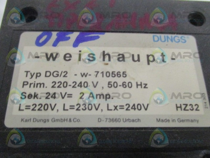 DUNGS DG/2-W-710565 POWER SUPPLY UNMP