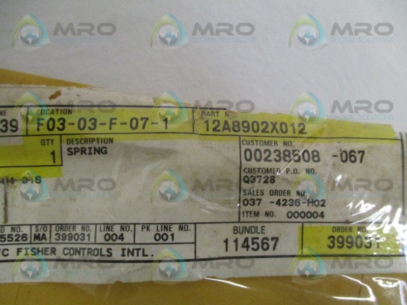FISHER 12A8902X012 SPRING  NSMP