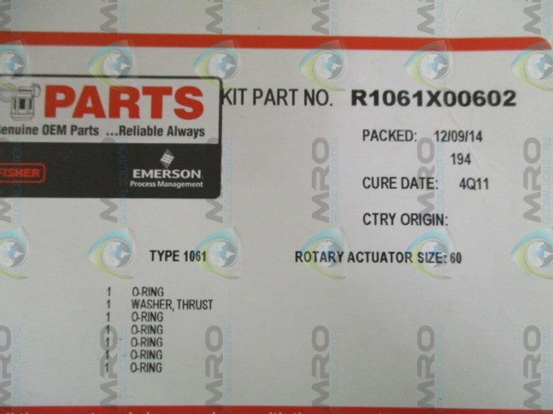 FISHER R1061X00602 ROTARY ACTUATOR REPAIR KIT  NSMP