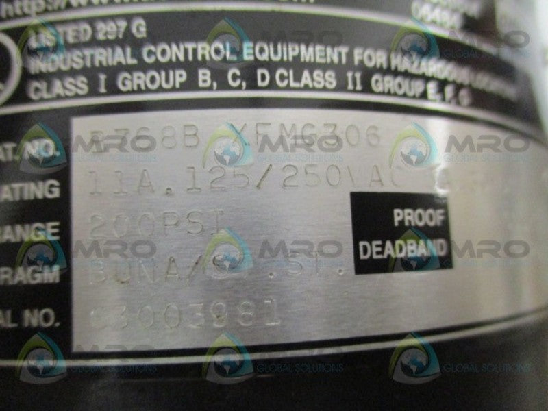 ASHCROFT B768BXFMG306 PRESSURE SWITCH 200 PSI  UNMP