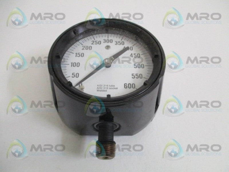 ASHCROFT 0-600 PSI PRESSURE GAUGE  UNMP