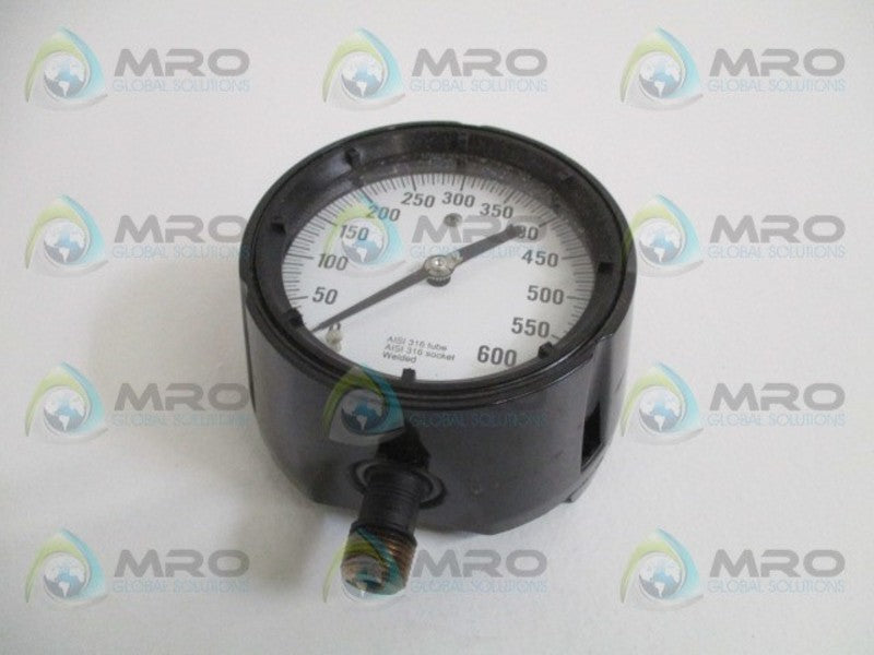 ASHCROFT 0-600 PSI PRESSURE GAUGE  UNMP
