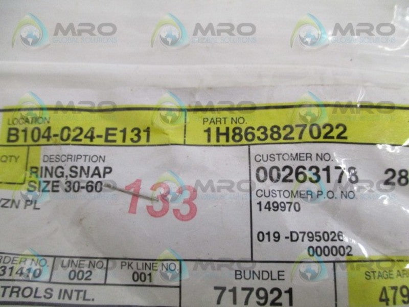 FISHER 1H863827022 SNAP RING  NSNP
