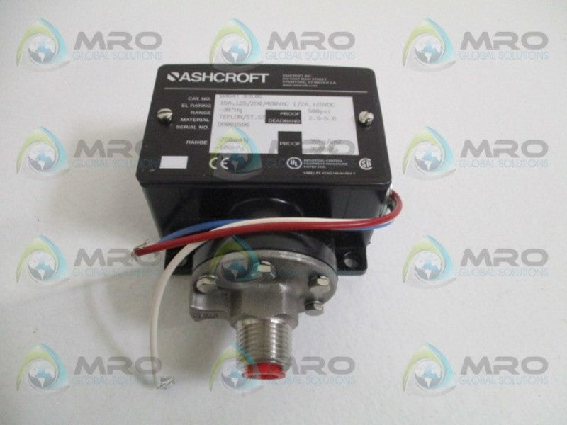 ASHCROFT B464TXJL06 PRESSURE SWITCH -30"Hg  NSMP
