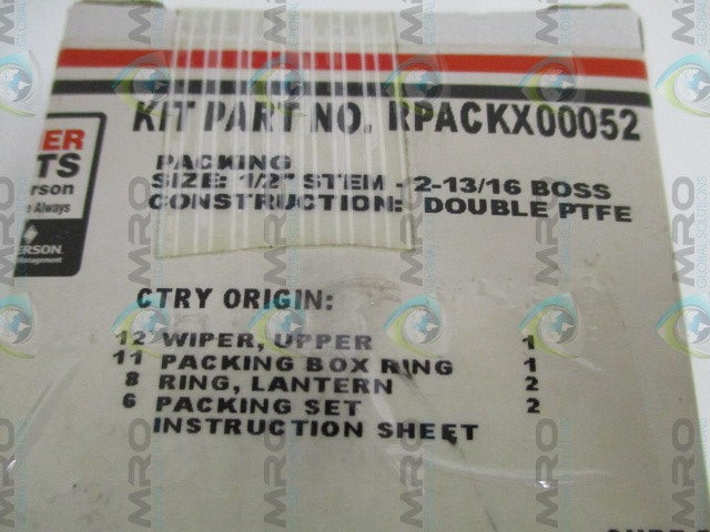 FISHER RPACKX00052 PACKING VALVE REPAIR KIT *NEW IN BOX*