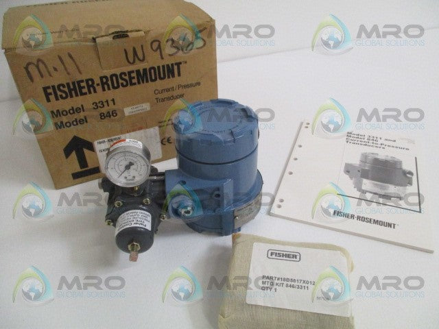 FISHER ROSEMOUNT 846 DM1W1 CURRENT TO PRESSURE TRANSDUCER *NEW IN BOX*