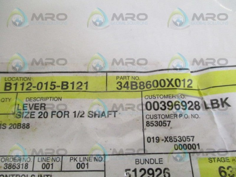 FISHER 34B8600X012 LEVER  NSNP
