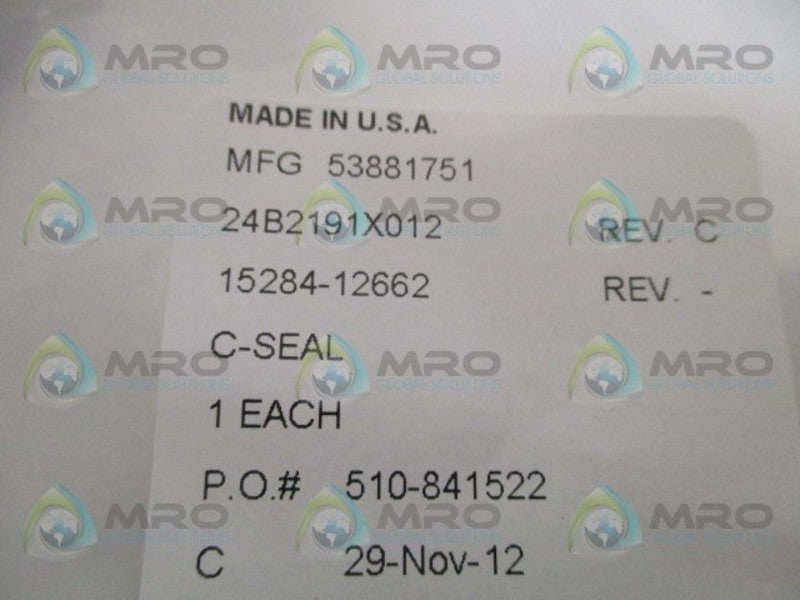 FISHER 24B2191X012 C-SEAL * NEW IN FACTORY BAG *