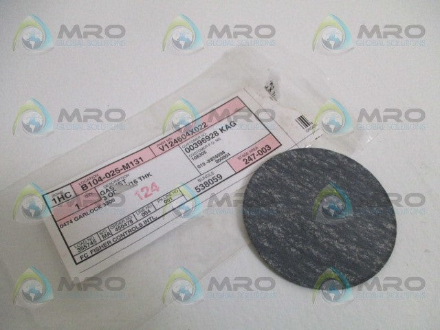 FISHER V124604X022 GASKET *NEW NO BOX*