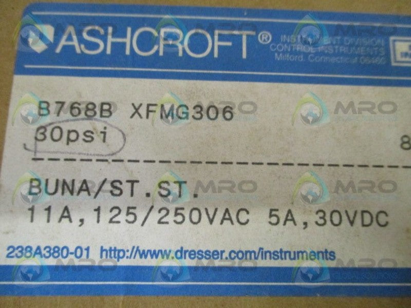 ASHCROFT B768BXFMG306 PRESSURE SWITCH 30 PSI  NSMP