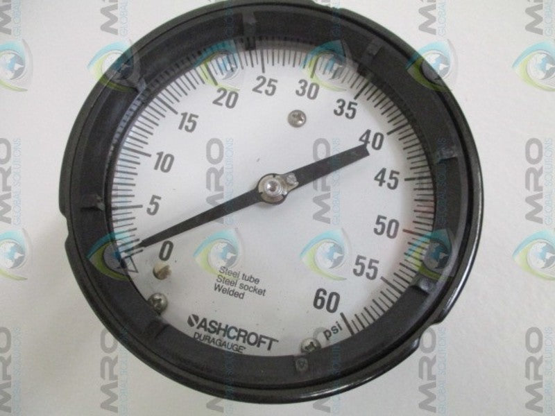 ASHCROFT 451279BS02B-60# DURAGUAGE 0-60 PSI  NSMP