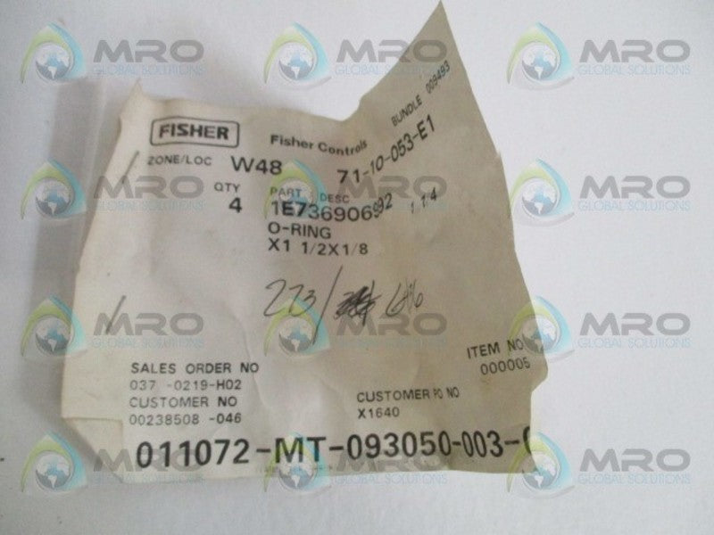 FISHER 1E736906992 O-RING (PKG. OF 4)  NSMP