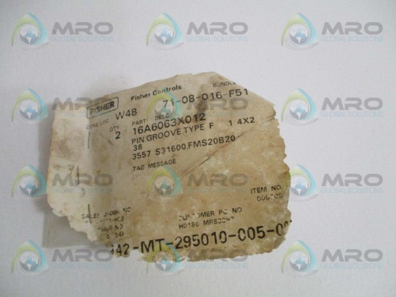 FISHER 16A6063X012 GROOVE PIN (PKG. OF 2)   NSMP