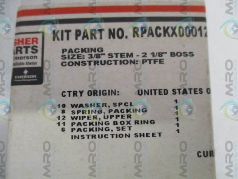 FISHER RPAKX00012 PACKING REPAIR KIT *NEW IN BOX*