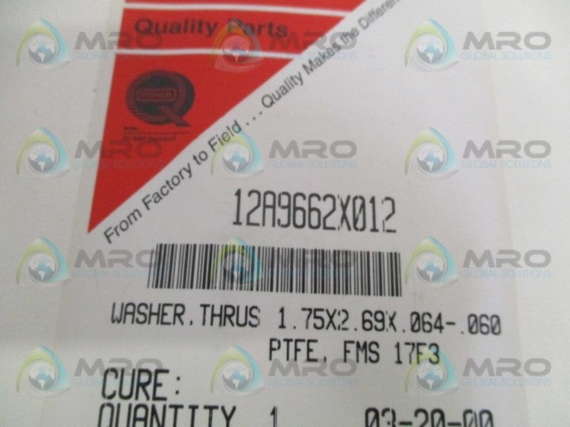 FISHER 12A9662X012 THRUST WASHER * NEW IN ORIGINAL PACKAGE *