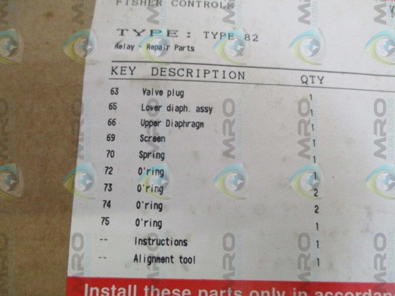 FISHER R82X0000022 REPAIR KIT * NEW IN ORIGINAL PACKAGE *