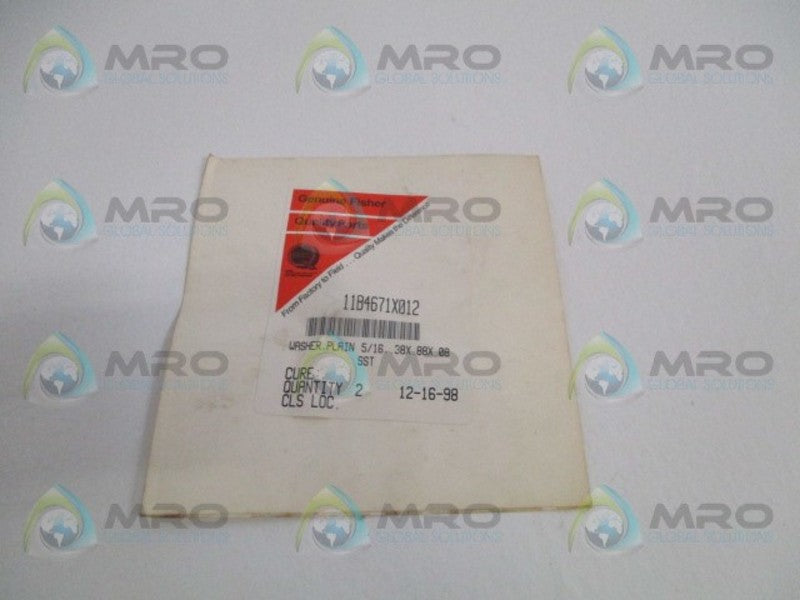 FISHER 11B4671X012 PLAIN WASHER (PKG. OF 2)  NSMP