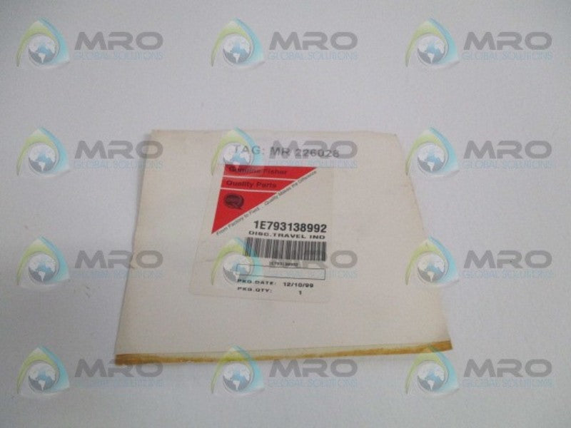 FISHER 1E793138992 DISC * NEW IN ORIGINAL PACKAGE *
