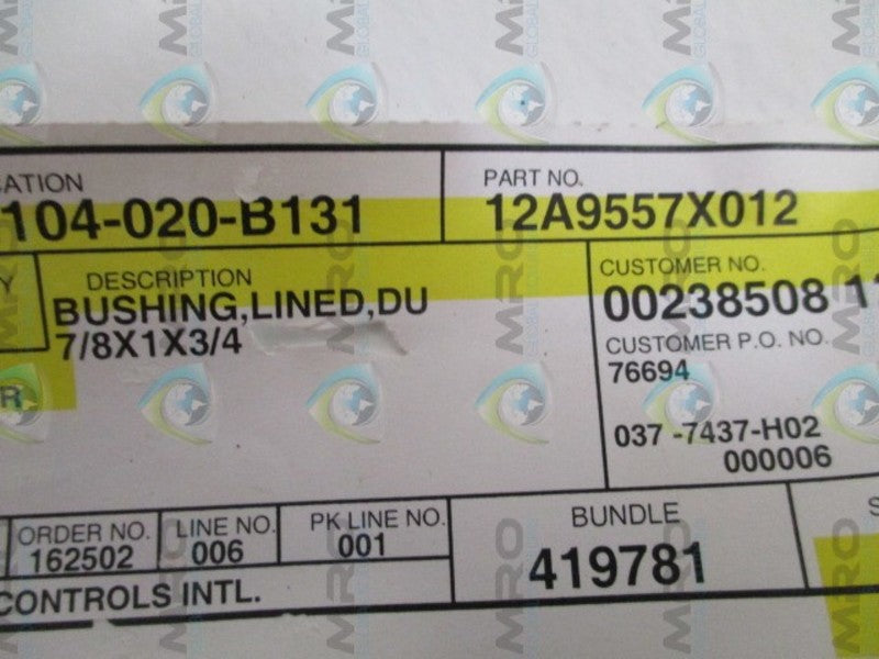 FISHER 12A9557X012 LINED BEARING  NSNP